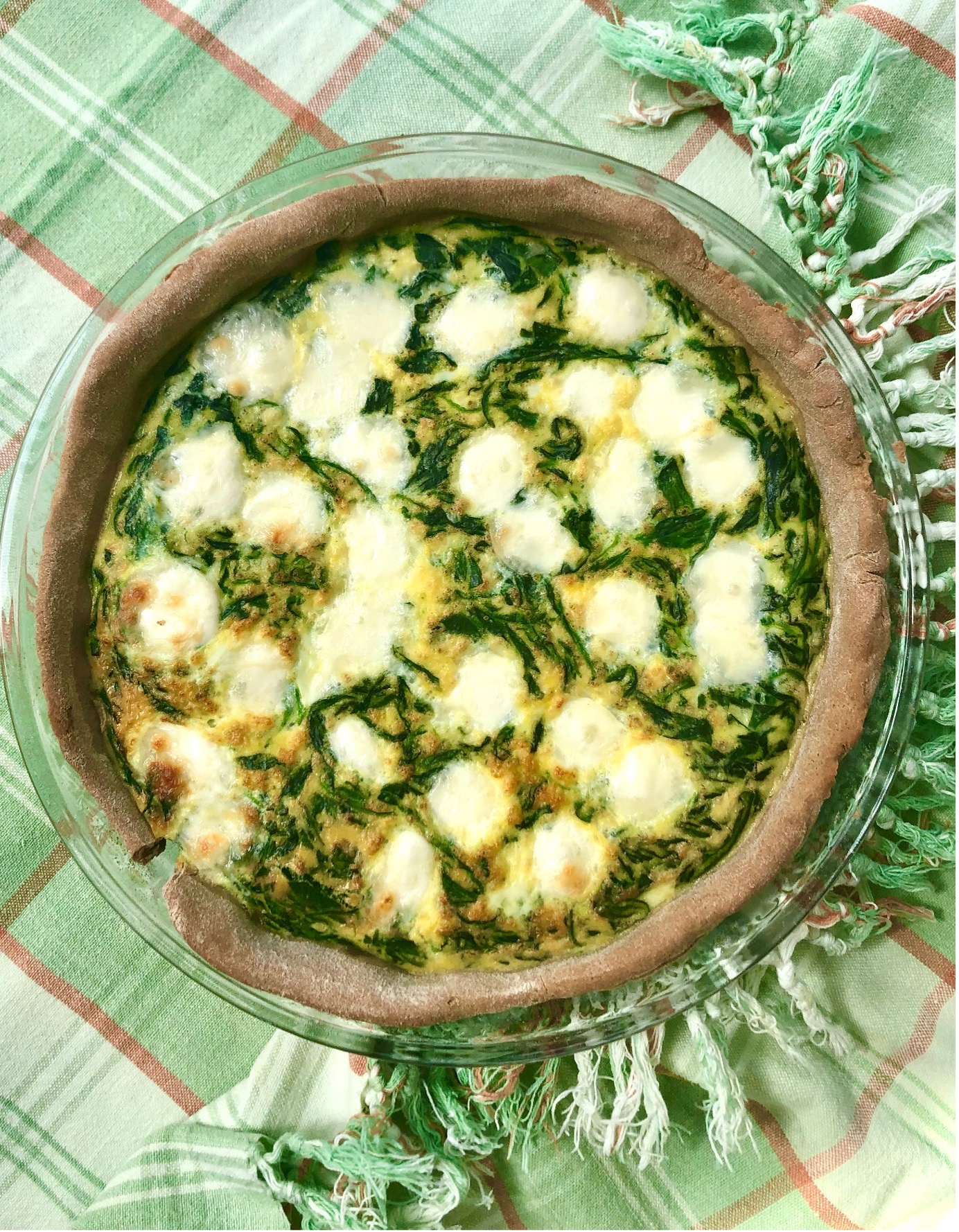 Spinach and mozzarella buckwheat quiche Stella Nutrition